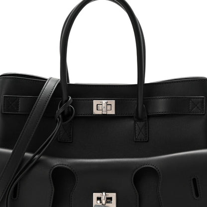 Balenciaga Smooth Calfskin Small Bel Air Carry All Bag Black 7 of 9