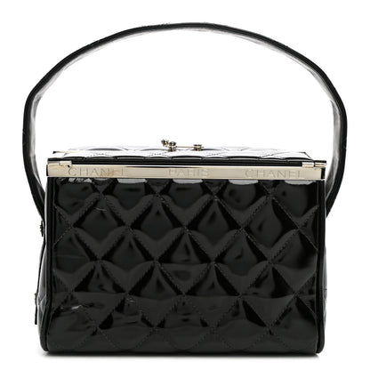 Chanel Patent Quilted Vanity Clutch Black 1 of 11