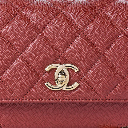 Chanel Caviar Quilted Mini Business Affinity Flap Dark Red 8 of 10