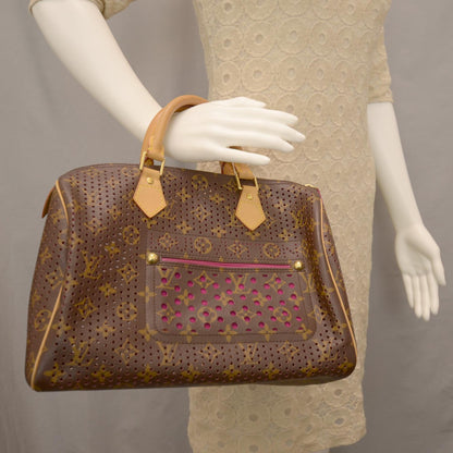 Louis Vuitton Monogram Perforated Speedy 30 Fuchsia 2 of 7