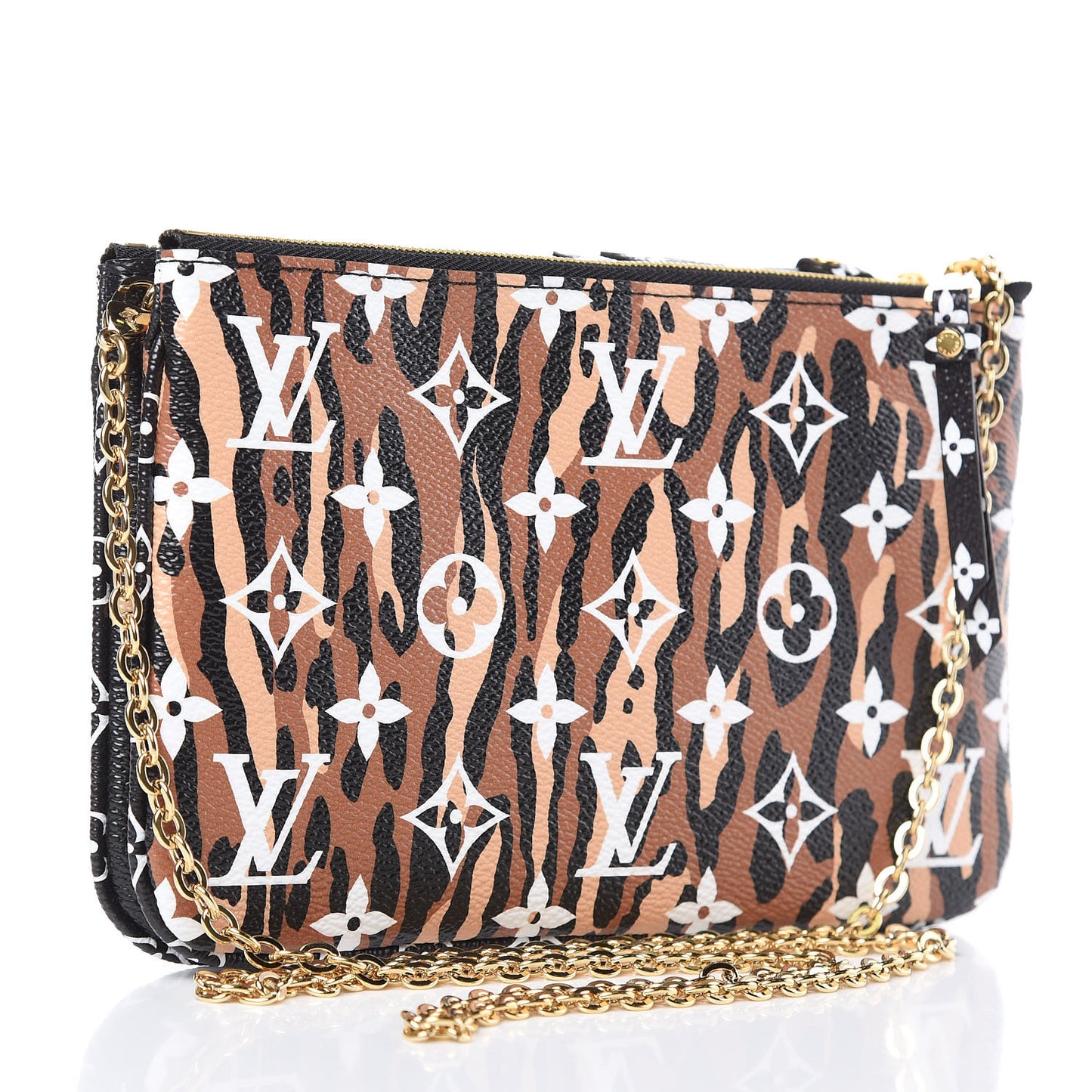 Monogram Giant Jungle Pochette Double Zip Black