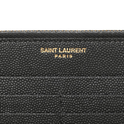 Saint Laurent Grain De Poudre Monogram Uptown Wallet Storm 6 of 8