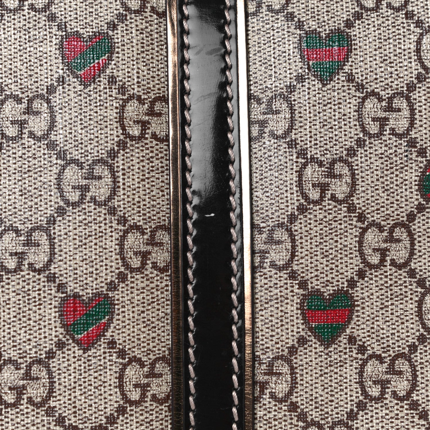 Gucci GG Plus Monogram Hearts Medium Joy Boston Dark Brown 12 of 13