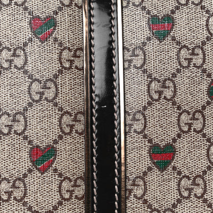 Gucci GG Plus Monogram Hearts Medium Joy Boston Dark Brown 12 of 13