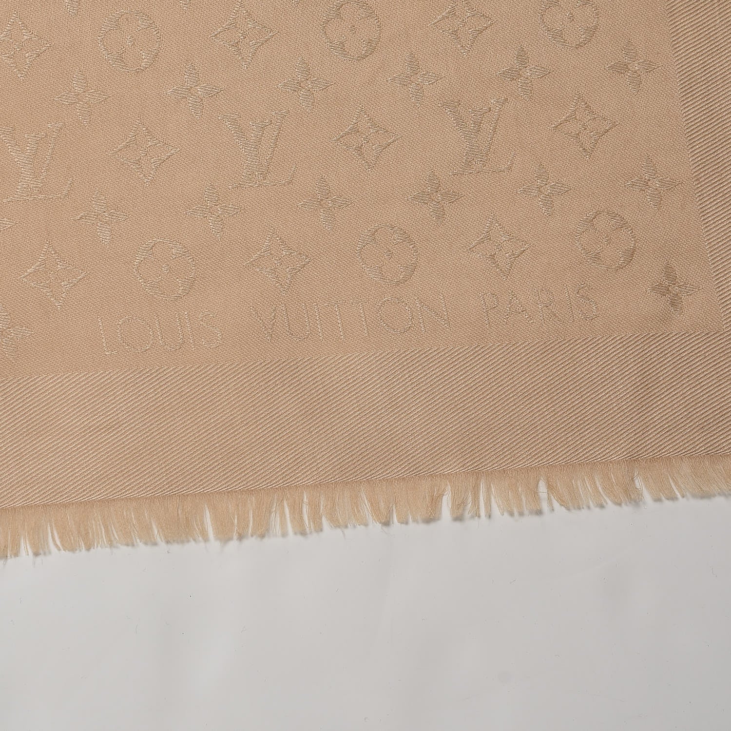 Louis Vuitton Wool Silk Monogram Shawl Dune 3 of 4