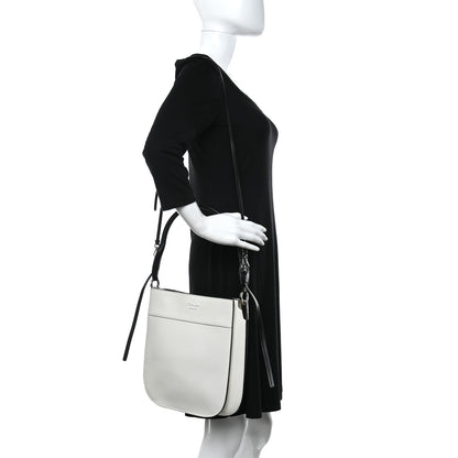 Prada City Calfskin Small Margit Bag White Black 2 of 11