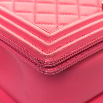 Chanel Calfskin Quilted Medium Boy Flap Pink 11 of 13