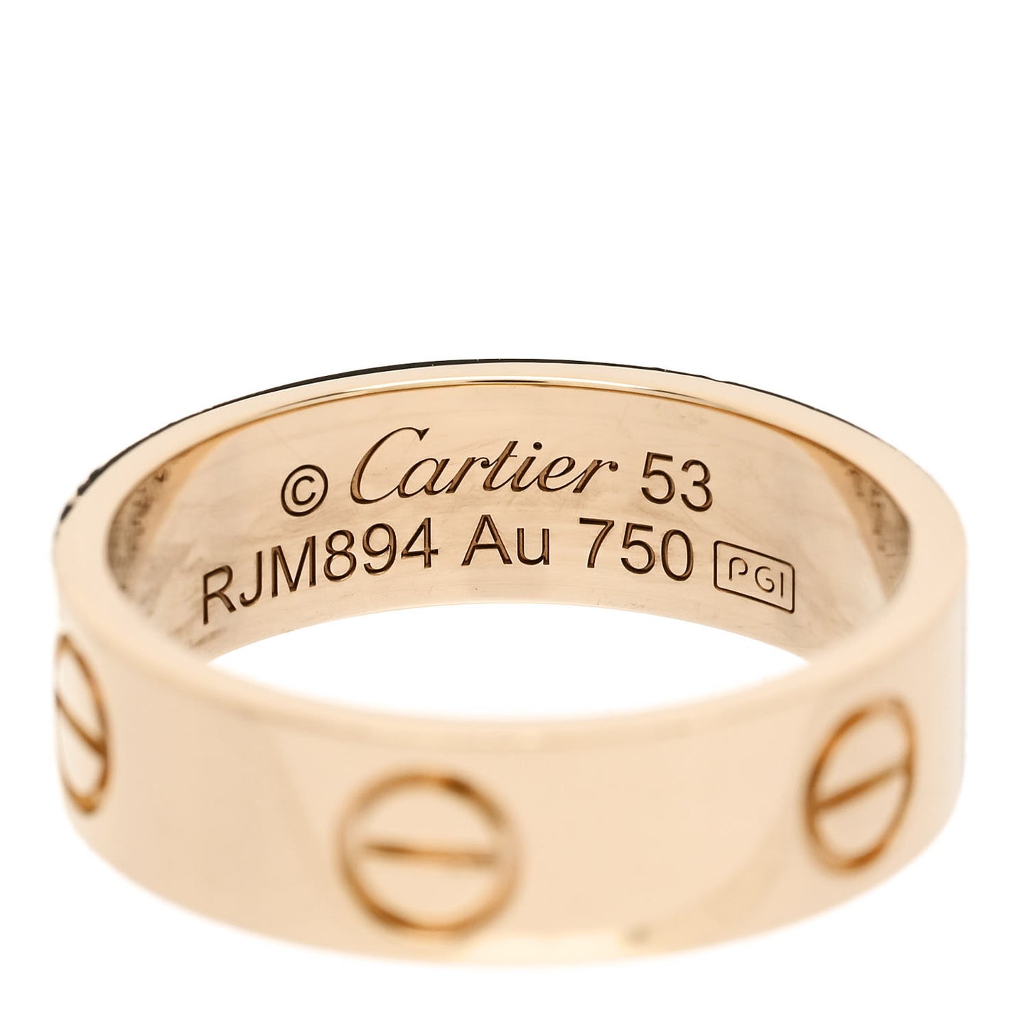 18K Yellow Gold 5.5mm LOVE Ring 53 6.5
