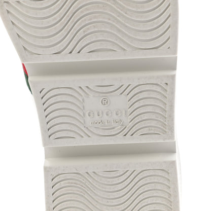 Gucci Calfskin Web Bee Embroidered Womens Ace Platform Sneakers 36 White 7 of 11