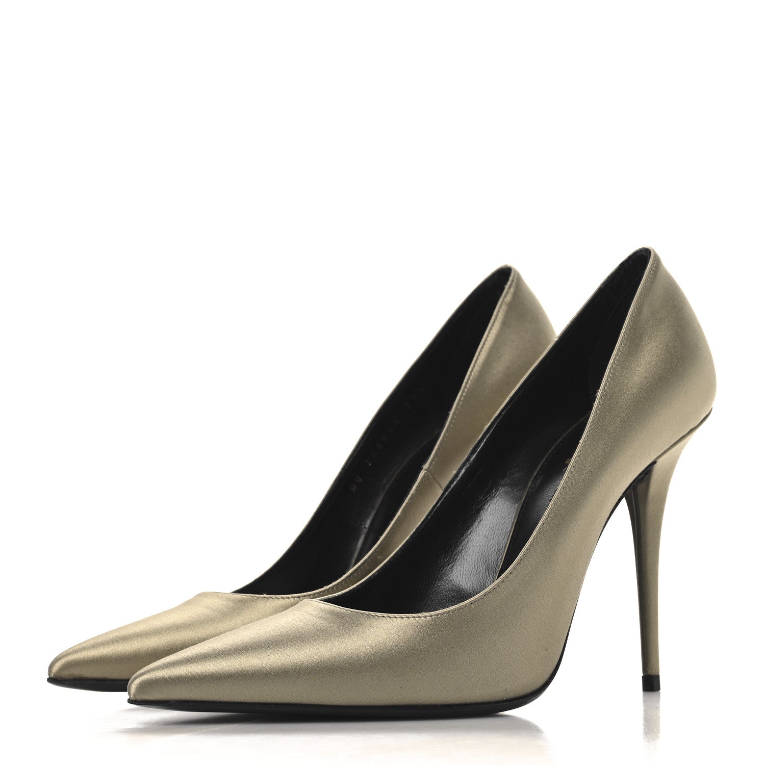 Saint Laurent Crepe Satin Instinct 110 Pumps  37.5 Beige 4 of 11
