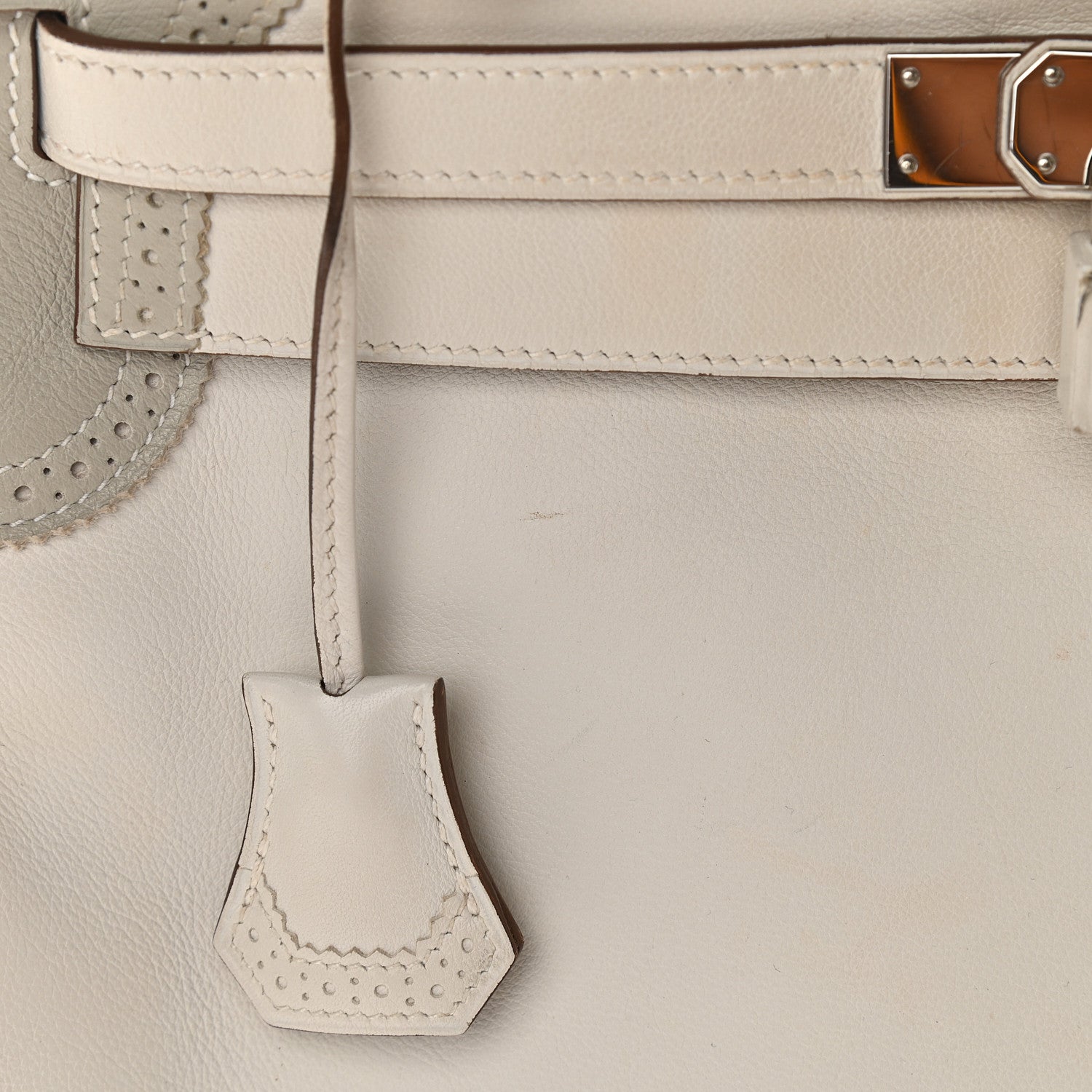 Hermes Swift Ghillies Kelly Retourne 32 White Gris Perle 17 of 17