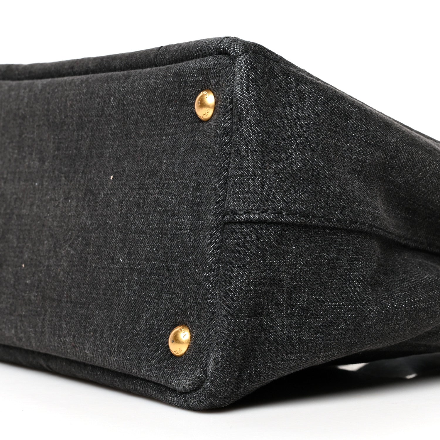 Prada Denim Small Logo Tote Black 8 of 8