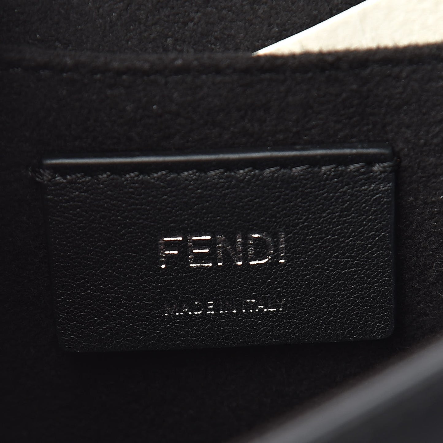 Vitello Century Velvet F is Fendi FF Small Kan I Shoulder Bag Black Tobacco