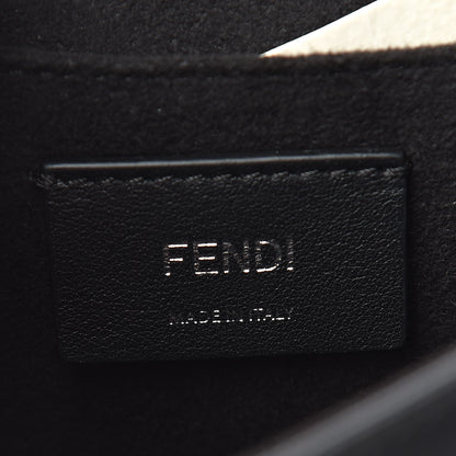 Fendi Vitello Century Velvet F is Fendi FF Small Kan I Shoulder Bag Black Tobacco 6 of 11