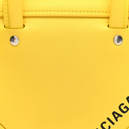 Balenciaga Shiny Day Calfskin Logo XS Triangle Duffle Jaune Black 7 of 11