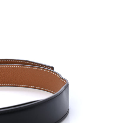 Hermes Box Togo Reversible Glenan 32mm Belt 90 Black Gold 5 of 5