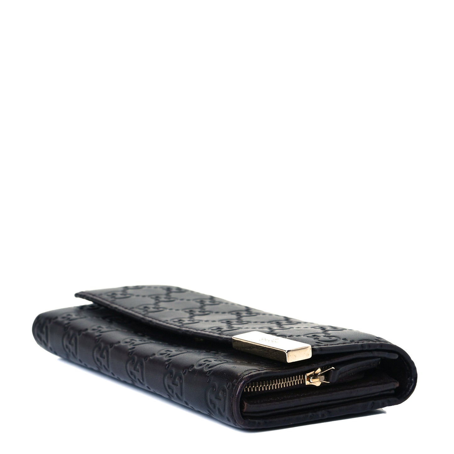 Guccissima Signature Dice Chain Wallet Chocolate