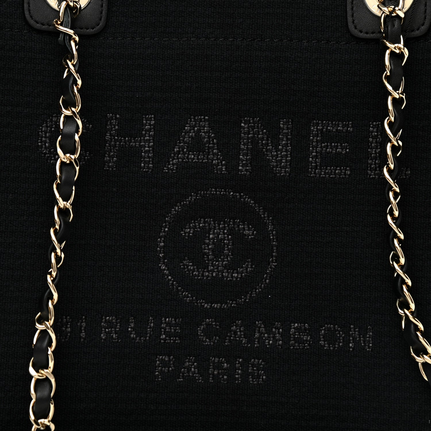 Chanel Mixed Fibers Small Deauville Tote Black 8 of 10