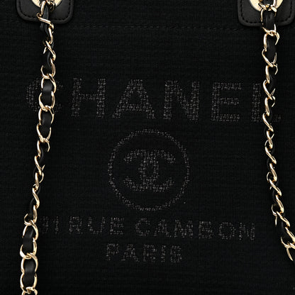 Chanel Mixed Fibers Small Deauville Tote Black 8 of 10