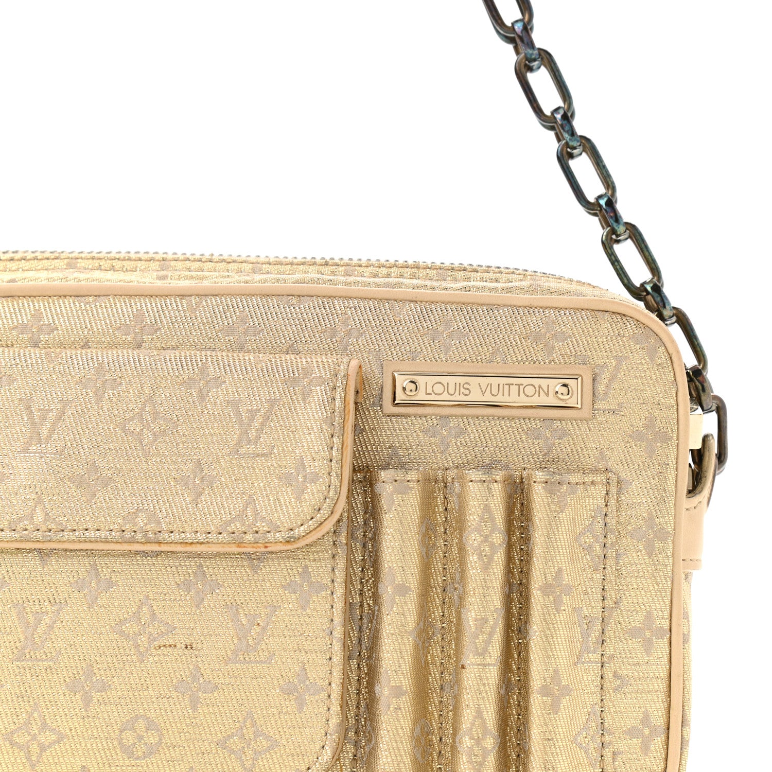 Louis Vuitton Mini Lin Shine McKenna Camera Bag Gold 8 of 12