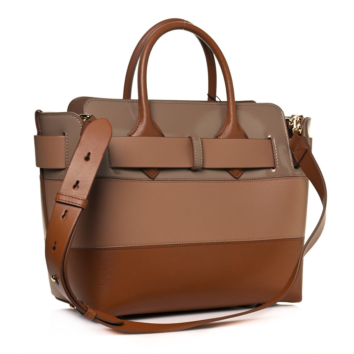 Soft Grain Calfskin Patent Small Belt Bag Soft Fawn Biscuit