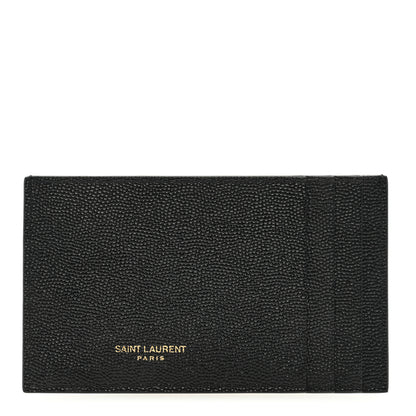 Saint Laurent Grain de Poudre 5 Fragments Card Holder Black 1 of 6