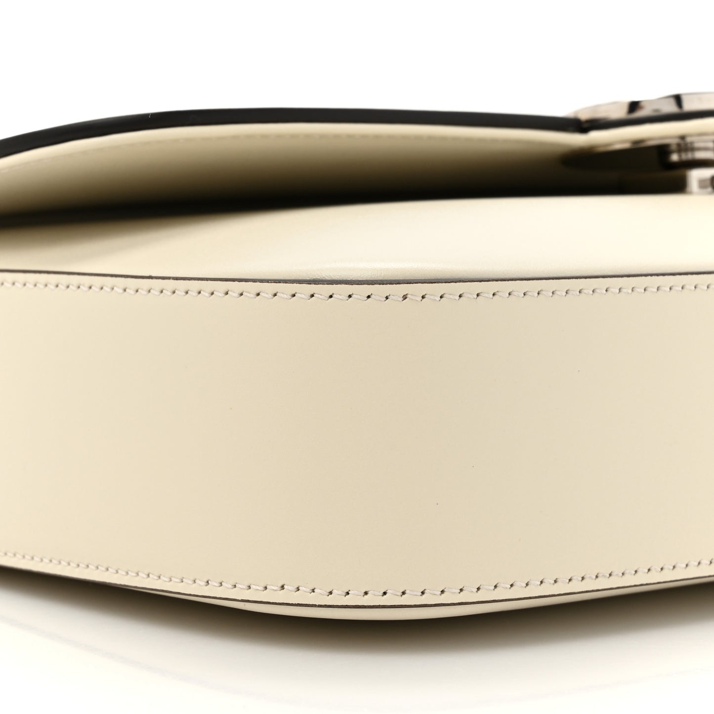 Senna Calfskin Petite GG Top Handle Shoulder Bag Mystic White