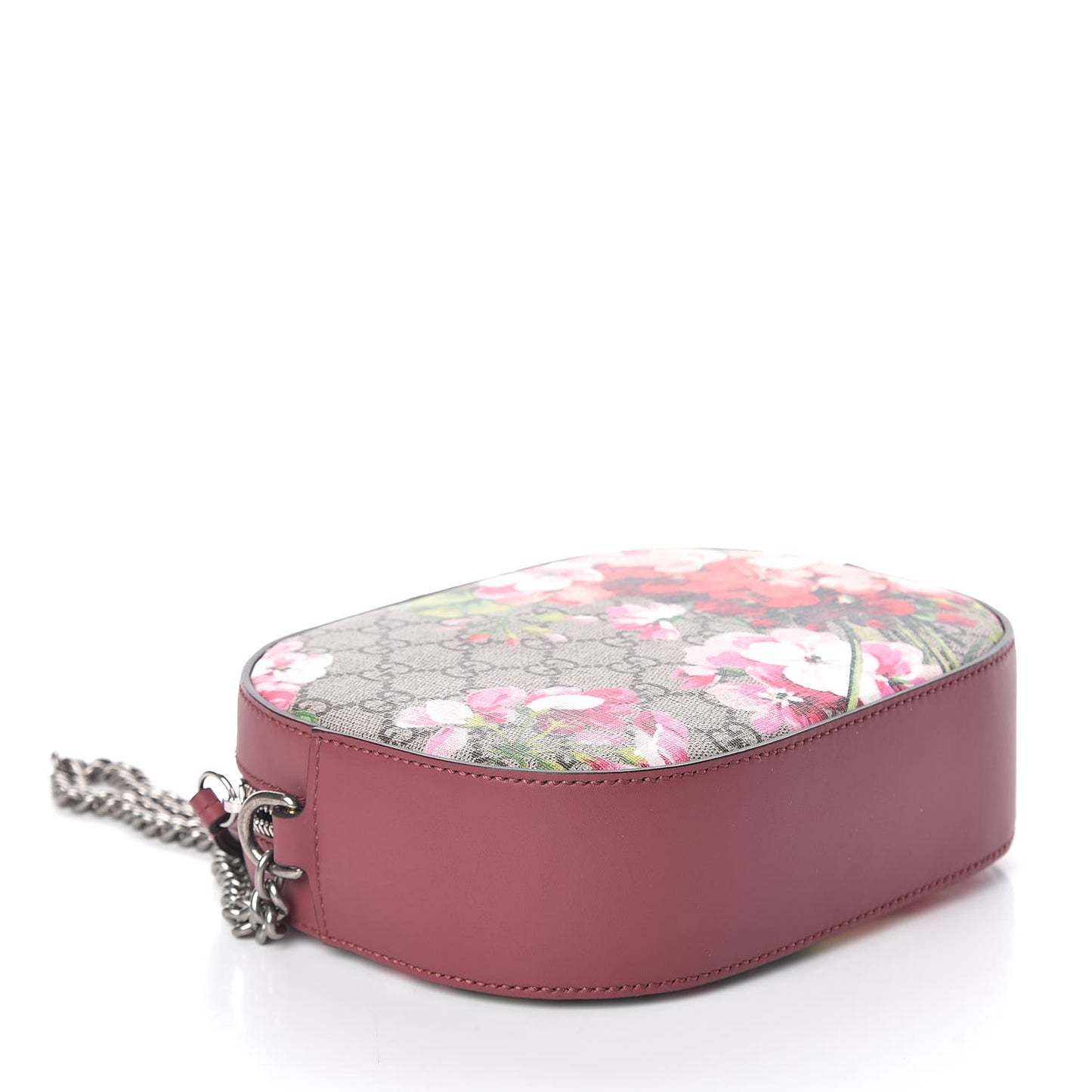 GG Supreme Monogram Blooms Mini Chain Shoulder Bag Beige Multicolor Dry Rose