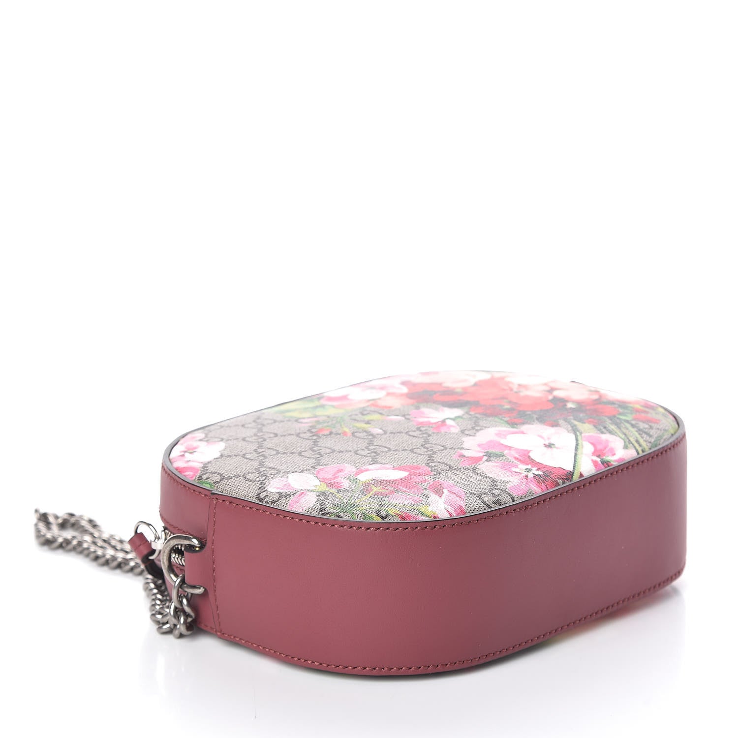 Gucci GG Supreme Monogram Blooms Mini Chain Shoulder Bag Beige Multicolor Dry Rose 4 of 11