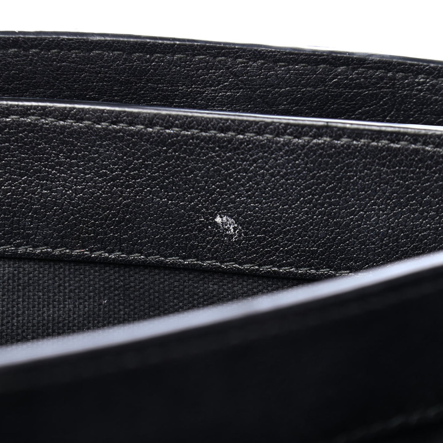 Grained Calfskin Twin Skull Crossbody Black