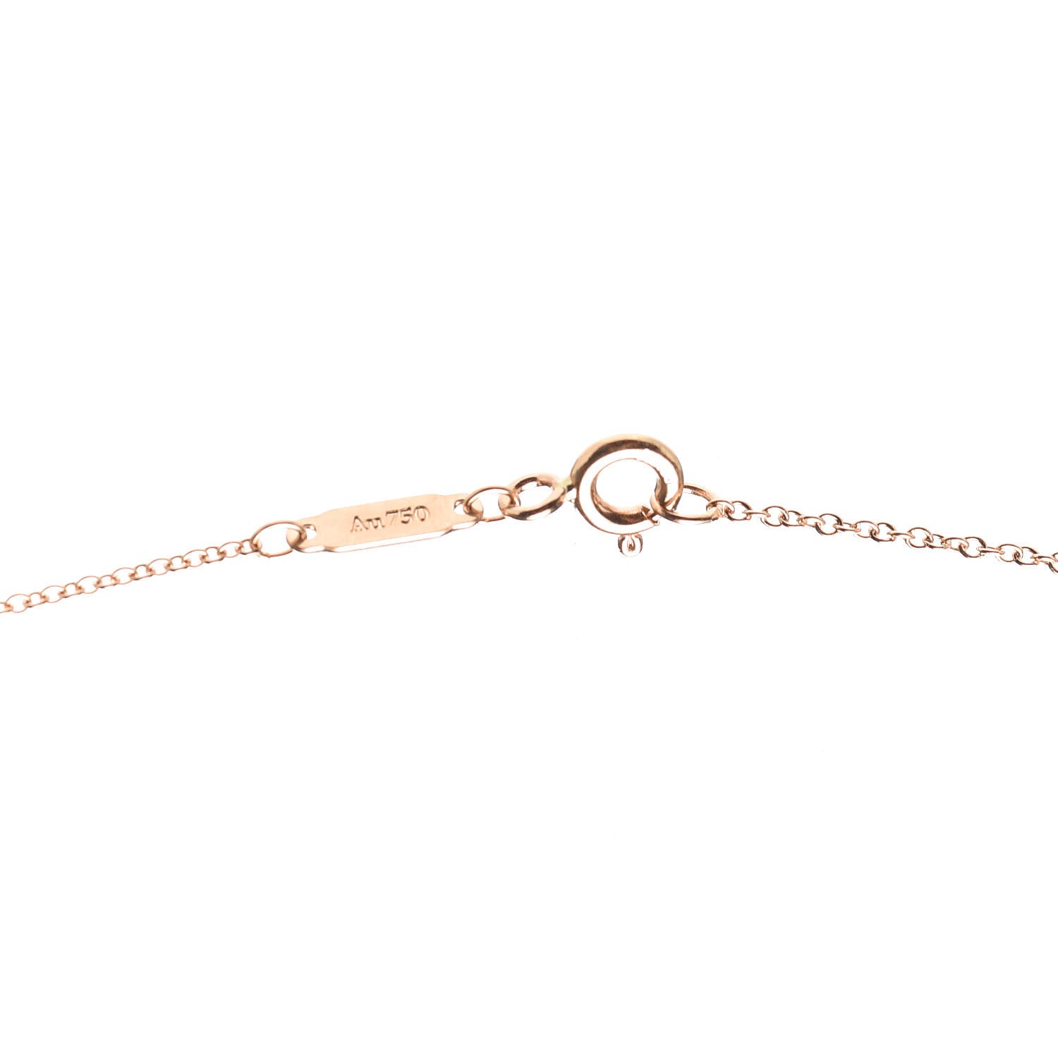 Tiffany 18K Rose Gold Diamond Small Ampersand Pendant Necklace 4 of 6