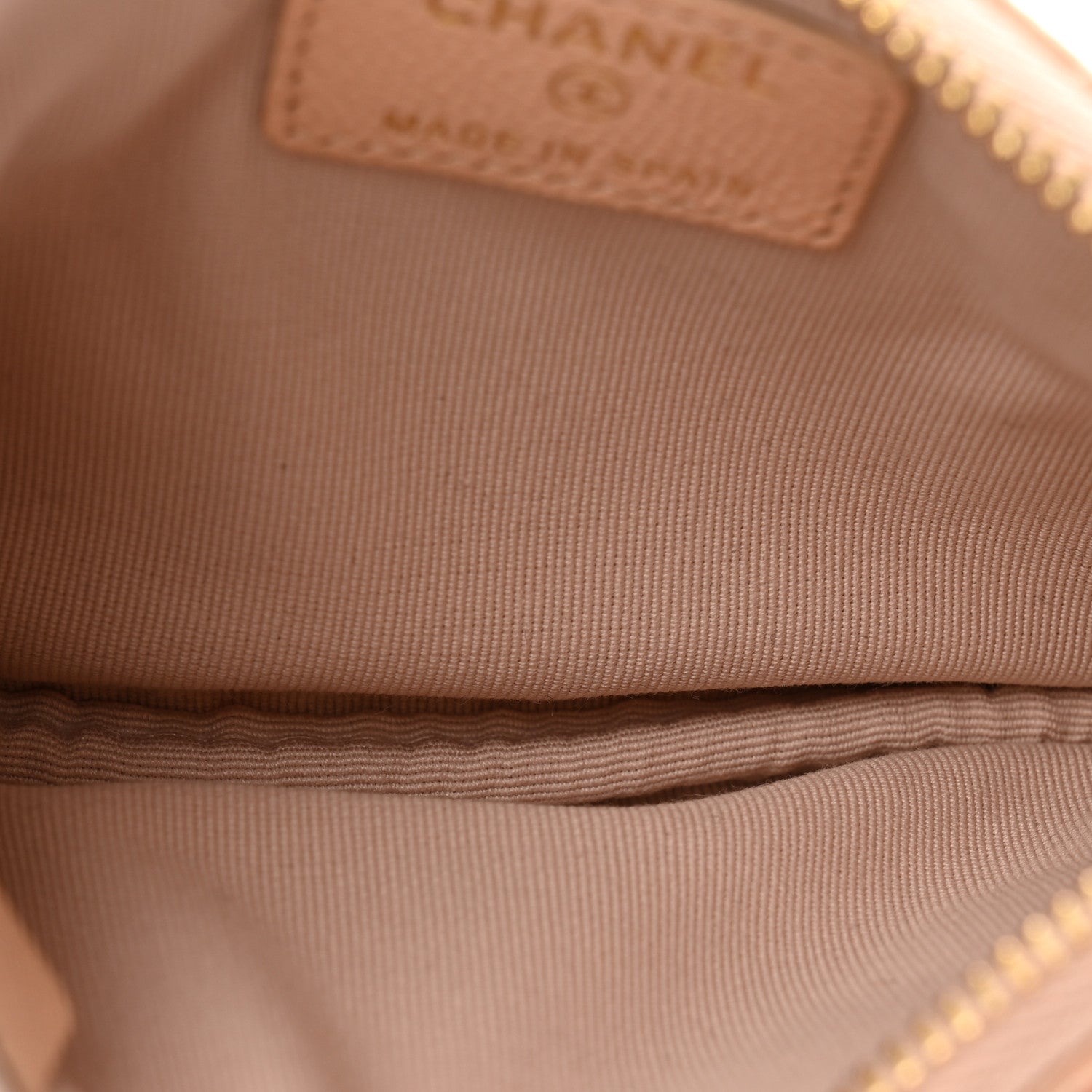 Chanel Caviar Quilted Small Cosmetic Case Beige 5 of 8