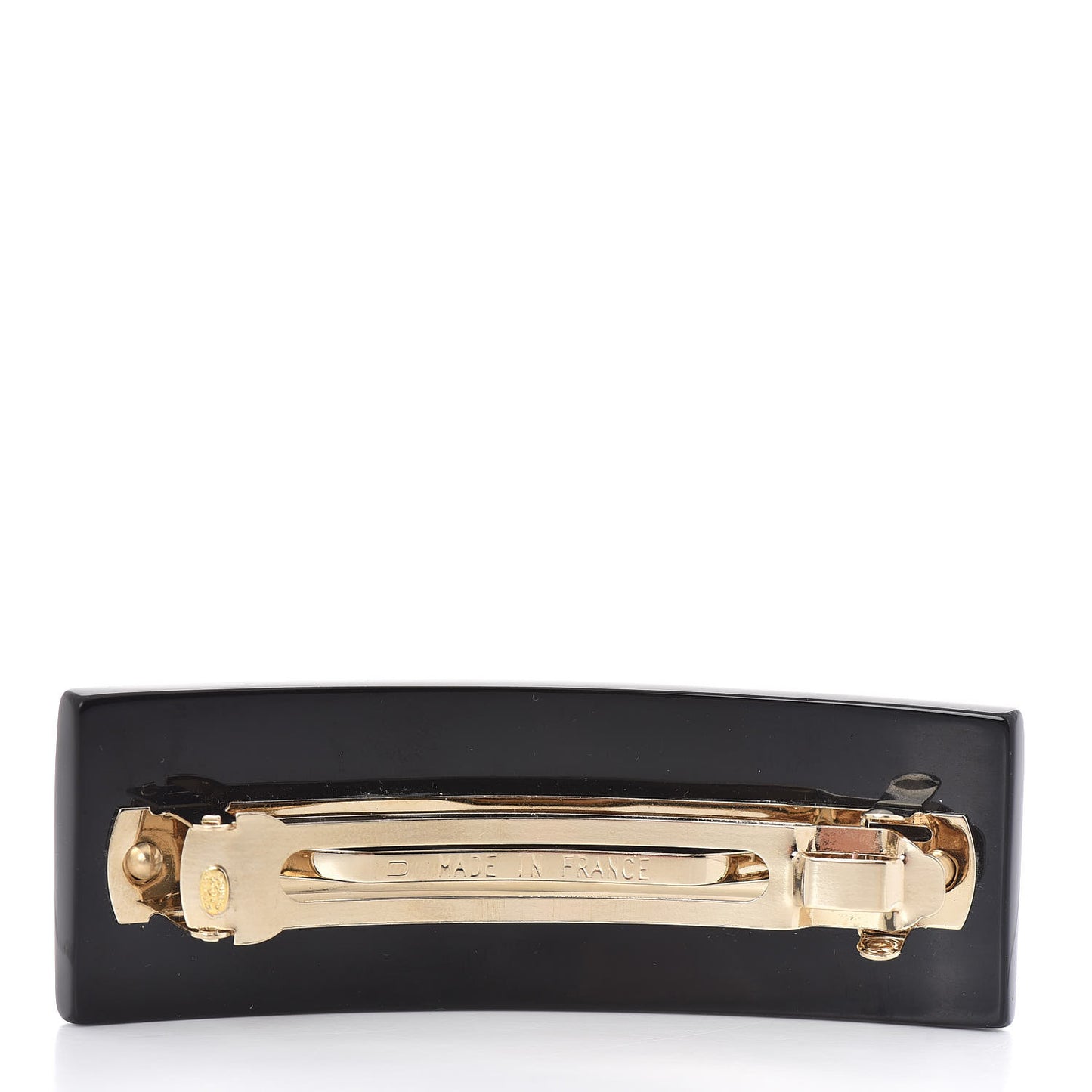 Crystal CC Hair Clip Barrette Black