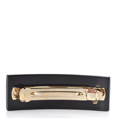 Chanel Crystal CC Hair Clip Barrette Black 3 of 5