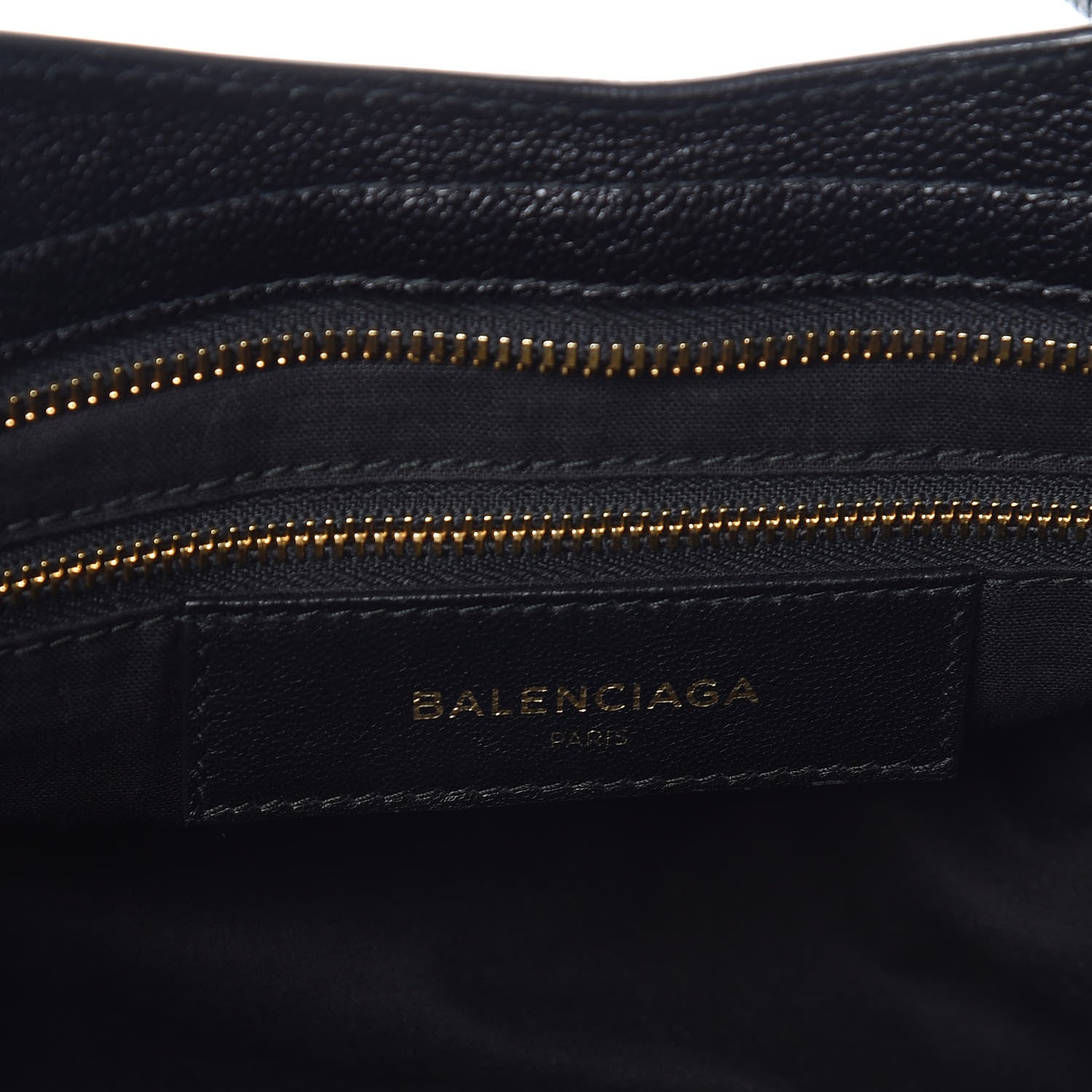 Balenciaga Chevre Gold Metallic Edge Hardware City Black 7 of 10