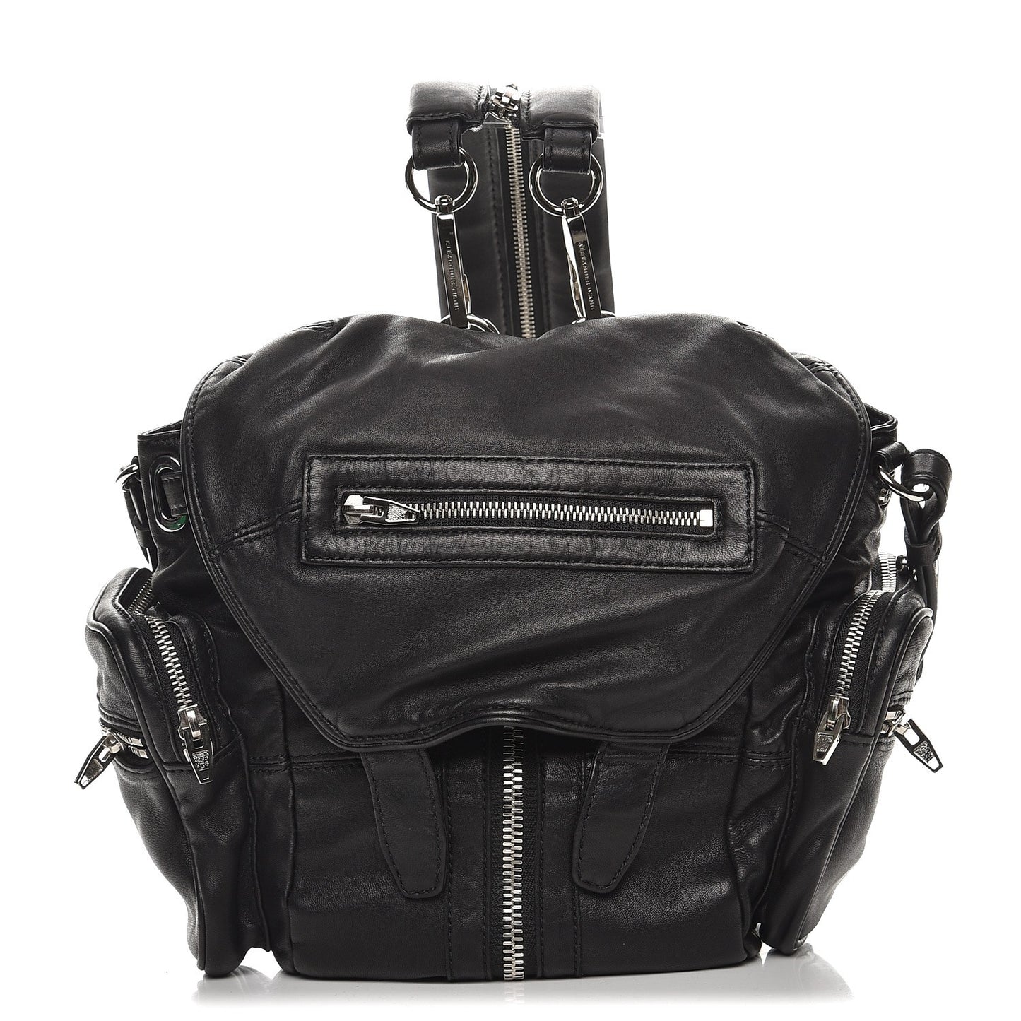 Lambskin Marti Backpack Washed Black Nikel Hardware