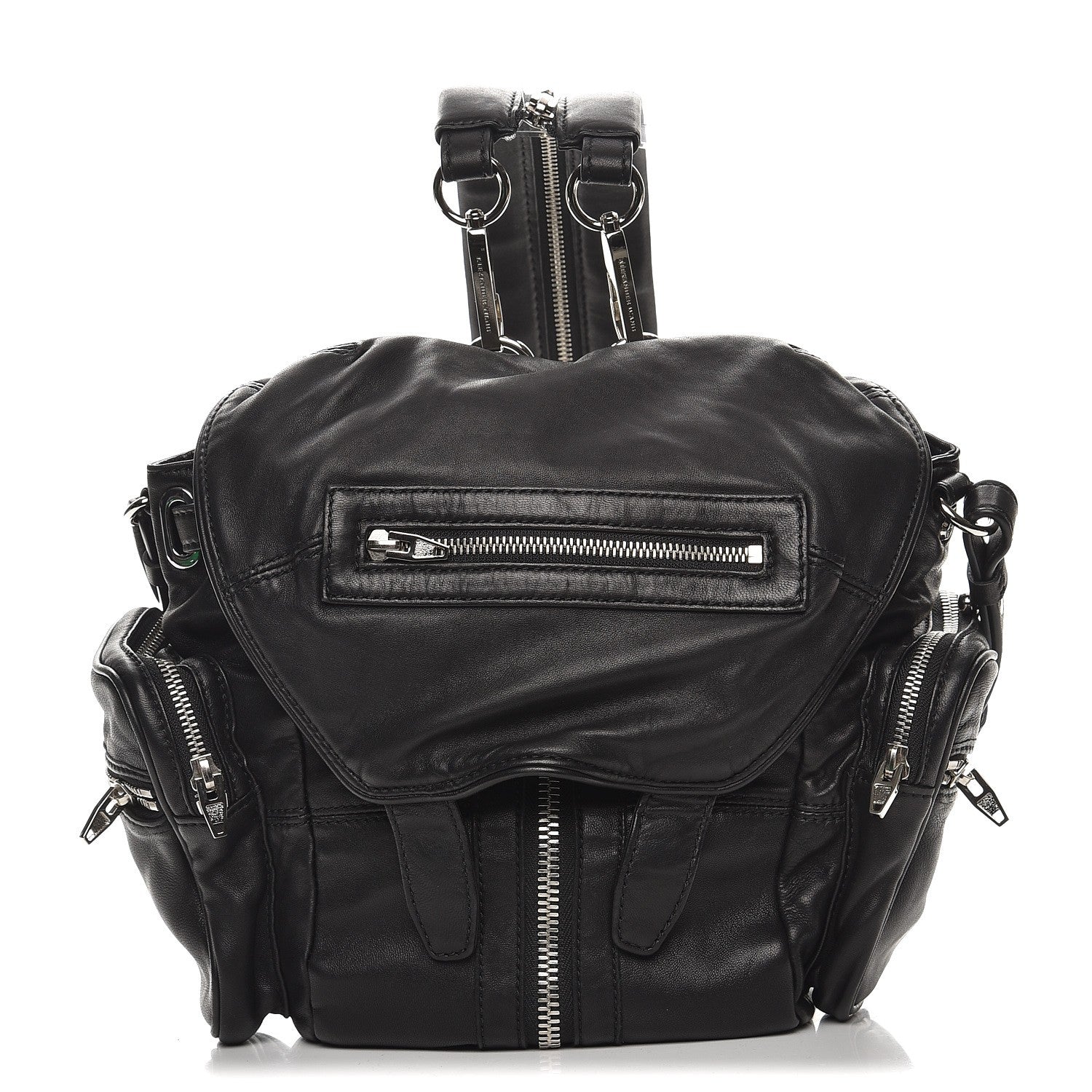 Alexander Wang Lambskin Marti Backpack Washed Black Nikel Hardware 1 of 10