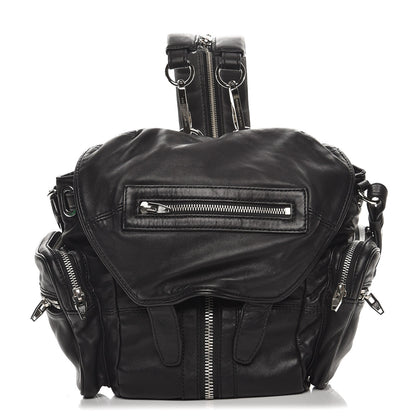 Alexander Wang Lambskin Marti Backpack Washed Black Nikel Hardware 1 of 10
