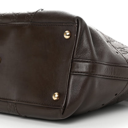 Gucci Guccissima Large Punch Tote Chocolate Brown 10 of 11