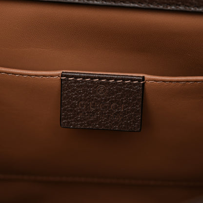 Gucci Monogram Jumbo GG Textured Dollar Calfskin Small Diana Tote Bag Camel Ebony New Acero 6 of 11