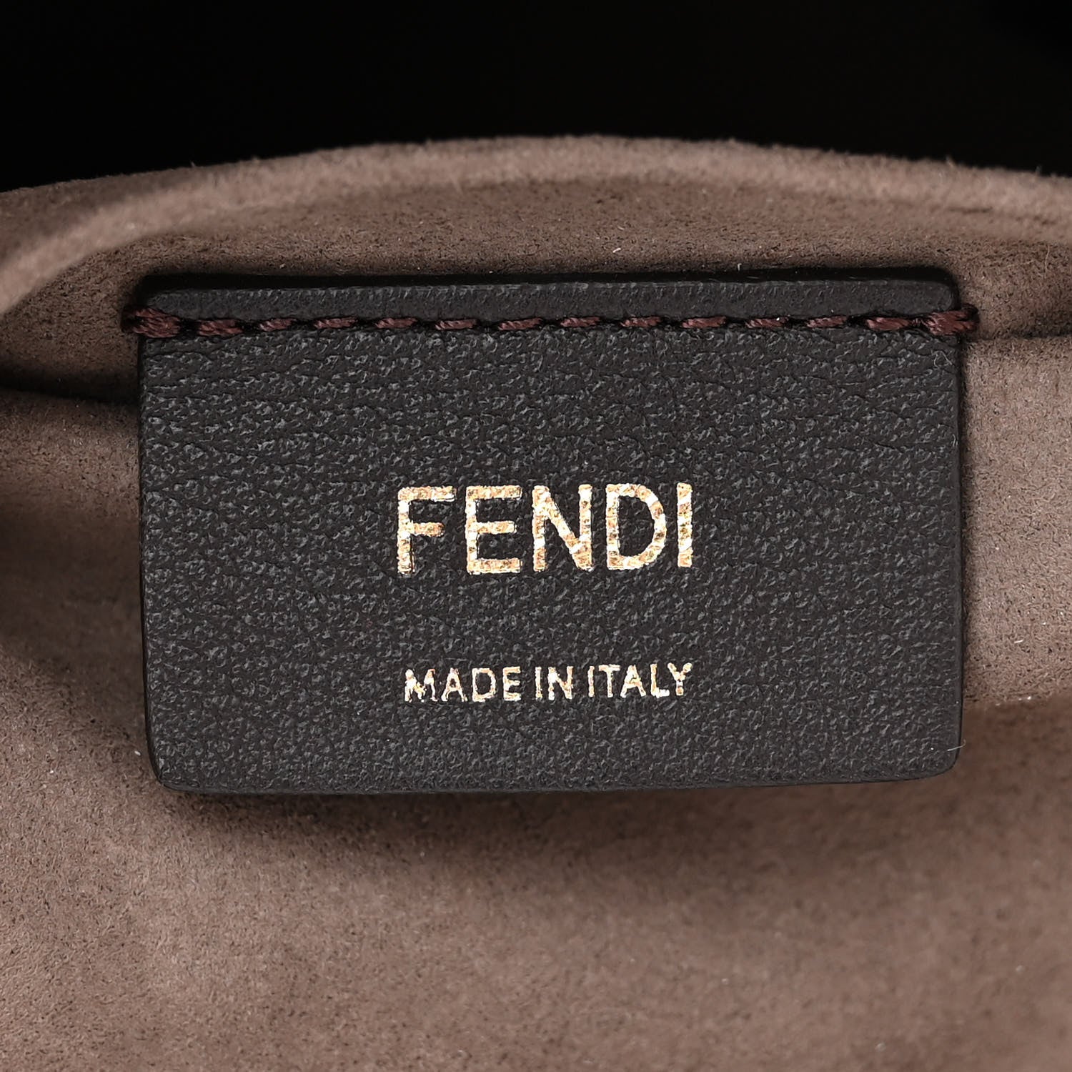 Fendi Vitello Grace F is Fendi Bi-Color FF 1974 Embossed Grande Mon Tresor Bucket Bag Maya Black Fragola 6 of 13