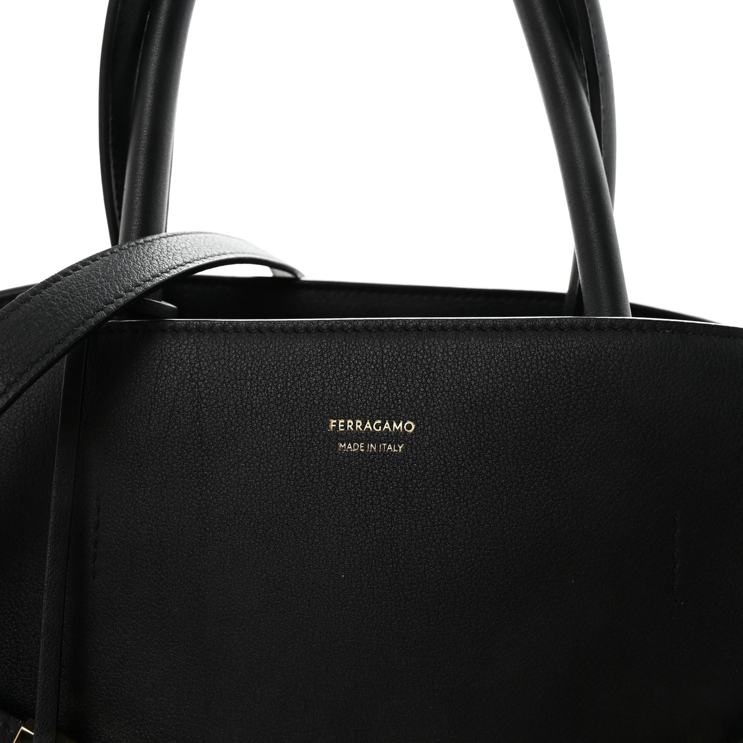 Calfskin Medium Hug Bag Black