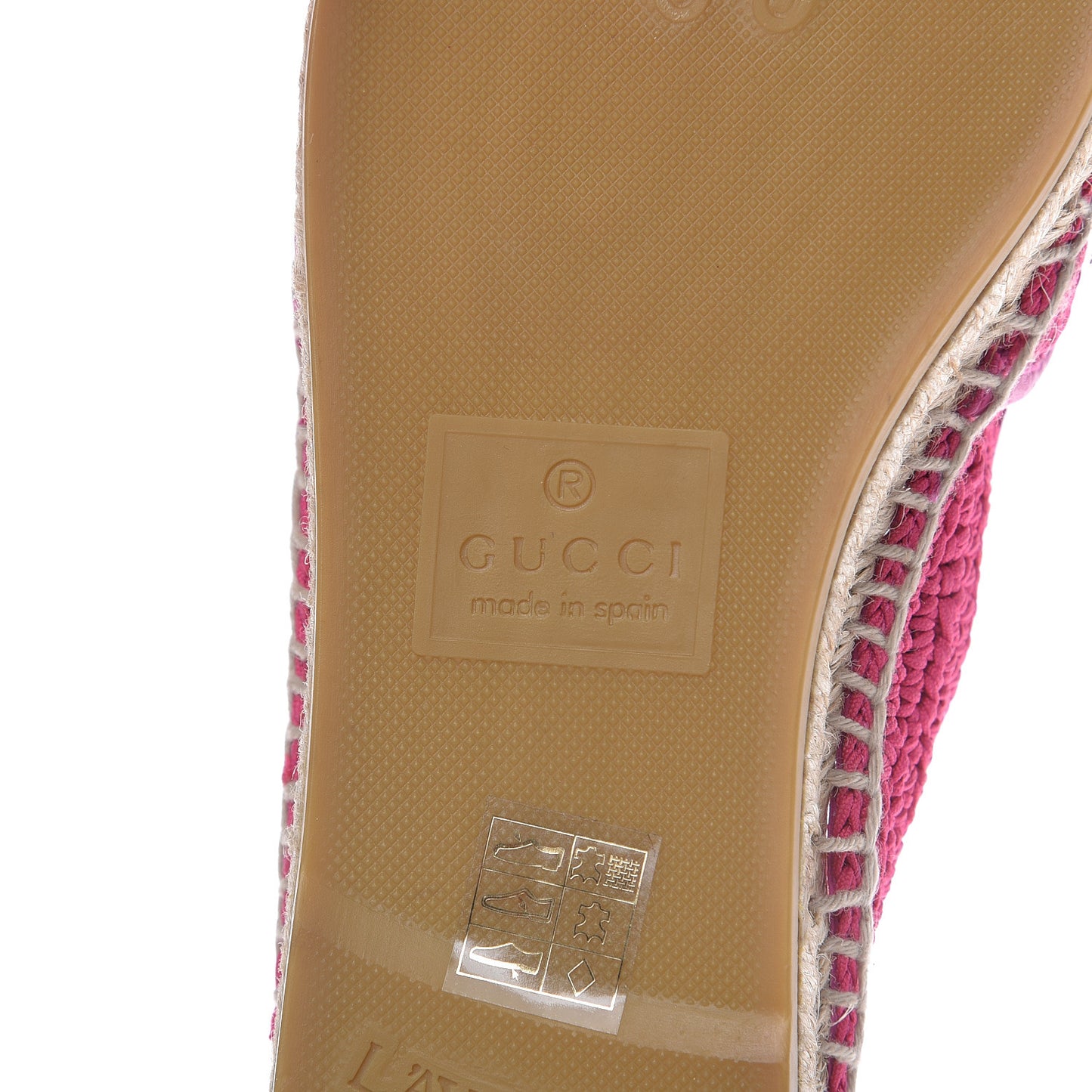 Cotton Crochet Pearly GG Marmont Espadrilles 37 Cyclamen Rose