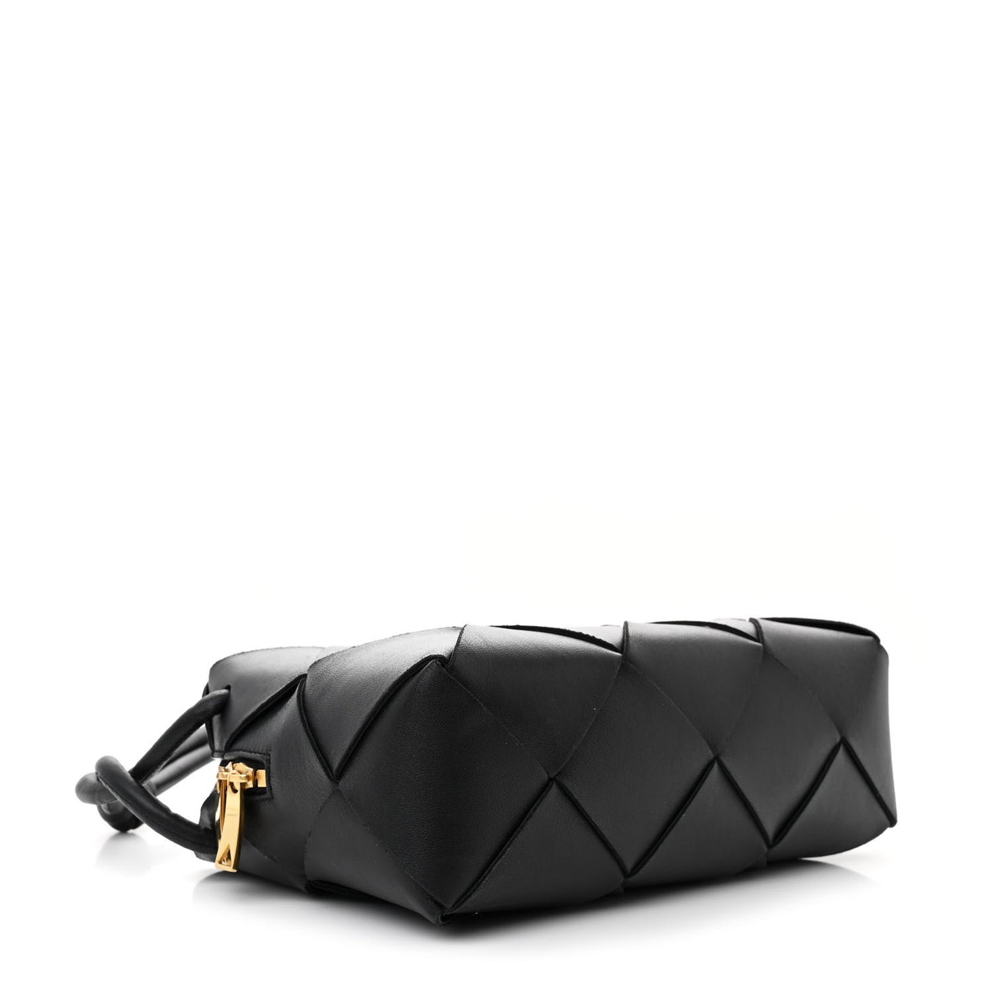 Lambskin Maxi Intrecciato Small Cassette Camera Bag Black