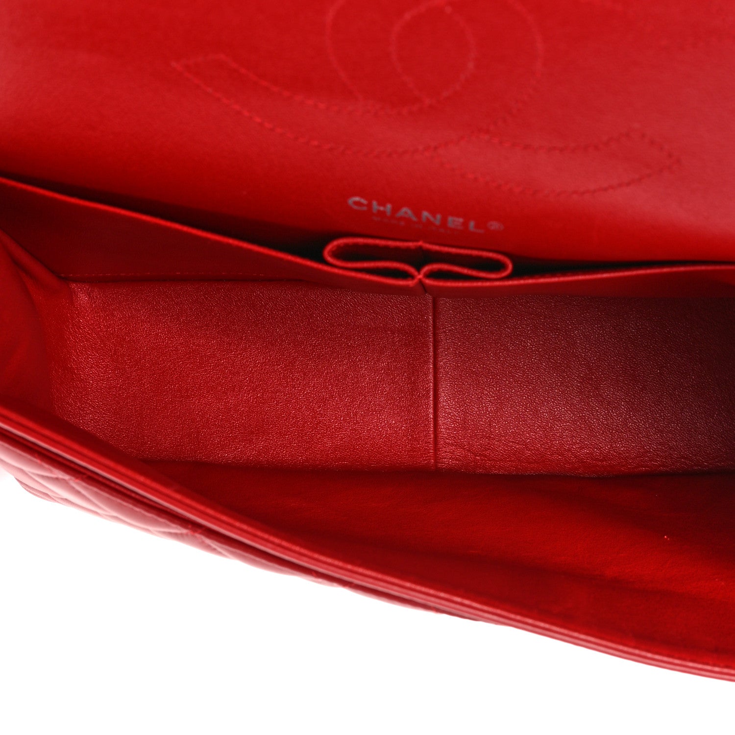 Chanel Lambskin Quilted Jumbo Double Flap Red 5 of 17