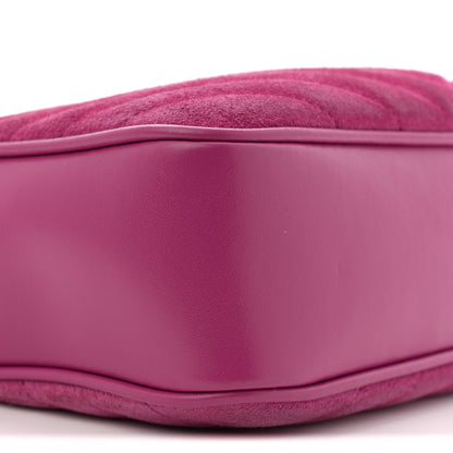 Saint Laurent Suede Matelasse Monogram Lou Camera Bag Rose 8 of 10