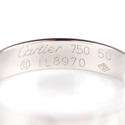 Cartier 18K White Gold 4mm LOVE Wedding Band Ring 50 5.25 3 of 3