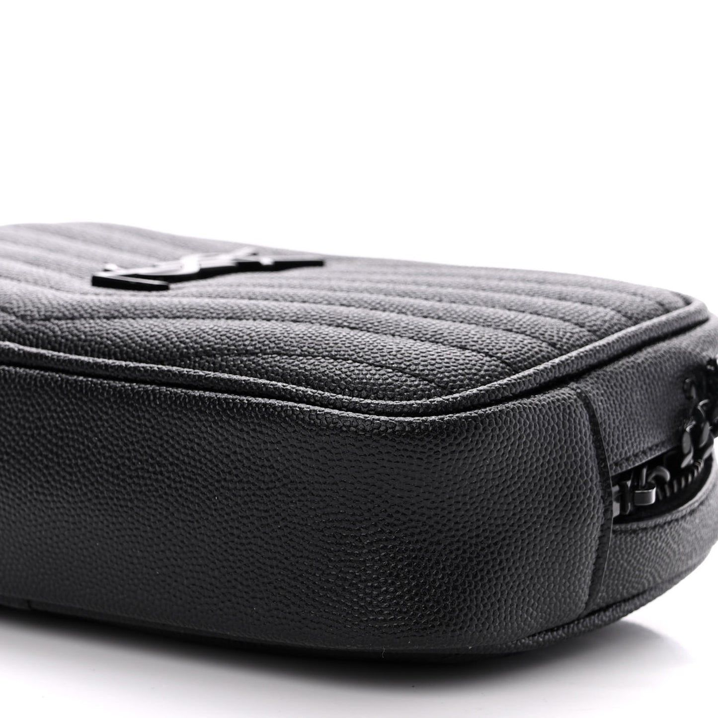Grain De Poudre Matelasse Monochrome Monogram Mini Lou Camera Bag Black