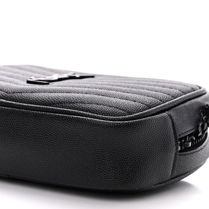 Saint Laurent Grain De Poudre Matelasse Monochrome Monogram Mini Lou Camera Bag Black 10 of 10