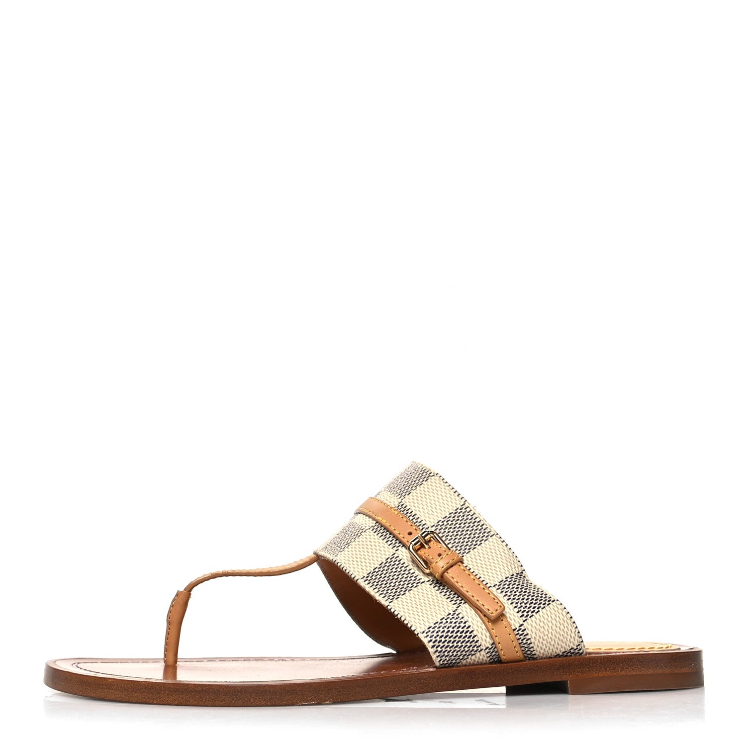 Louis Vuitton Damier Azur Palma Flat Thong Sandals 36 1 of 8